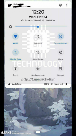 Первый скриншот Android 9.1