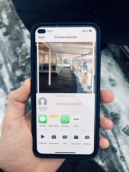 Изображения нового iPhone с экраном с отверстием