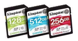 Серия карт памяти Kingston Digital Canvas включает модели Select, Go и React