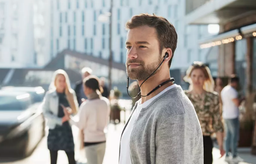 Беспроводная гарнитура Jabra Elite 65e оснащена тремя микрофонами и системой активного шумоподавления