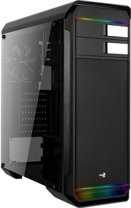 Компьютерный корпус AeroCool Aero­500G RGB украшен «сдвоенной светодиодной подсветкой»