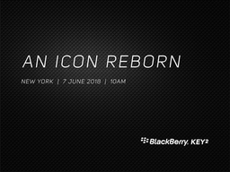 Смартфон BlackBerry KEY<SUP>2</SUP> представят 7 июня