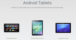 Google вернула планшеты на официальный сайт Android