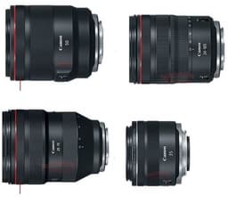 Опубликованы характеристики четырех объективов Canon RF для беззеркальной полнокадровой камеры Canon EOS R 
