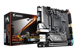 Системная плата Gigabyte Z390 I Aorus PRO WIFI типоразмера Mini-ITX рассчитана на CPU Intel Core восьмого поколения