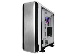 В оформлении корпуса Raidmax Magnus используется сочетание белого цвета и матового алюминия