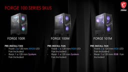Серия компьютерных корпусов MSI MAG Forge 100 включает три модели