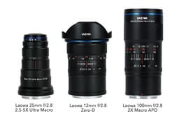 Три модели объективов Laowa стали доступны в вариантах с креплениями Canon RF и Nikon Z