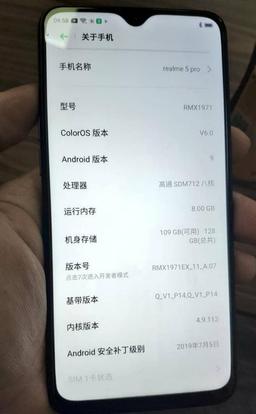 Живое фото Realme 5 Pro