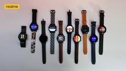 10 разных часов Realme Watch S Pro на одном официальном фото