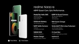 Такими могут быть смартфоны за 10 000 рублей. Представлены Realme Narzo 10 и Narzo 10A
