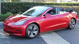 Tesla Model 3 превратили в кабриолет за… две стоимости Tesla Model 3