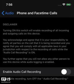 В iOS 14 появится поддержка записи телефонных звонков и звонков Facetime