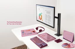 Подставка монитора LG 27QN880 закрепляется на краю стола