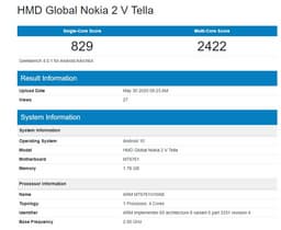 Бюджетная Nokia на MediaTek. Nokia 2V Tella получит SoC Helio A22