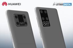 Huawei запатентовала дизайн смартфона с дополнительным дисплеем рядом с модулем камеры