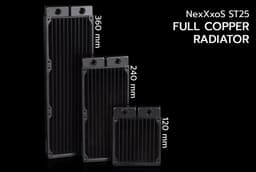 Толщина радиаторов Alphacool NexXxoS ST25 равна 25,5 мм