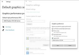 В Windows 10 можно вручную выбрать видеокарту для ресурсоемких приложений
