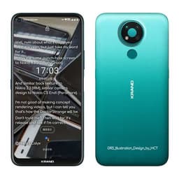 Врезанная камера спереди, сканер отпечатков сзади. Бюджетный Nokia 3.4 позирует на рендере
