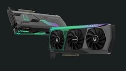 Огромная нереференсная Zotac Gaming GeForce RTX 3090 Trinity Holo на первом изображении