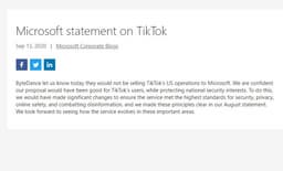 Microsoft не купит TikTok – ByteDance отвергла сделку
