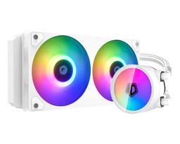 Все компоненты системы жидкостного охлаждения ID-Ice Flow 240 ARGB Snow окрашены в белый цвет
