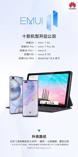 Публичная бета-версия EMUI 11 вышла для Huawei nova 6, nova 7 и Honor 30