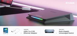 Компания D-Link представила внешний адаптер и клиентский коммутатор 2,5 GbE