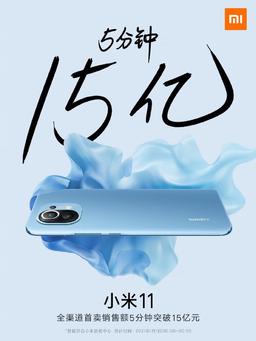 Xiaomi Mi 11 — суперхит. За 5 минут куплено 350 тысяч смартфонов