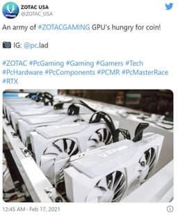 Зачем геймеры, когда есть майнеры? Zotac публично поддержала последних, но затем дала заднюю 