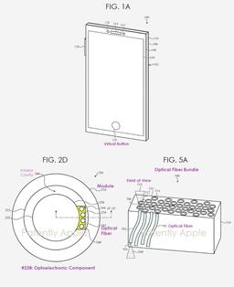 Apple патентует новую технологию, позволяющую размещать датчики под экраном