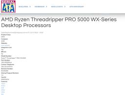 Серия процессоров AMD Ryzen Threadripper Pro 5000 WX замечена на сайте SATA-IO