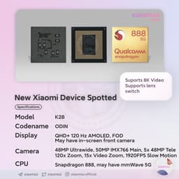 48, 48 и 50 Мп, Snapdragon 888, 120 Гц, 120-кратный зум. Характеристики суперфлагмана Xiaomi
