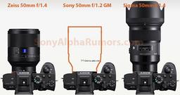 По неподтвержденным сведениям, объектив Sony 50mm f/1.2 GM будет немного дешевле объектива Canon RF 50mm f/1.2L USM