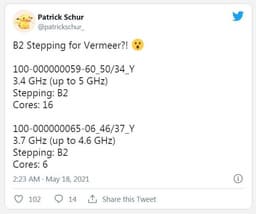 Похоже, что AMD готовит процессор Ryzen 5000 (Vermeer) степпинга B2, способный работать на частоте до 5,0 ГГц