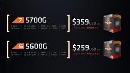 8-ядерный APU Ryzen 7 5700G и 6-ядерный Ryzen 5 5600G станут доступны всем желающим