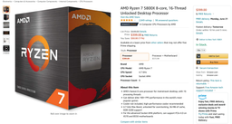 AMD Ryzen 7 5800X подешевел до 400 долларов в США, но Core i7-11700K всё равно доступнее