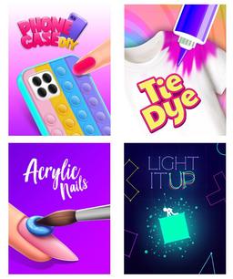 В AppGallery стали доступны антистресс-игры Tie-Dye, Acrylic Nails, Phone Case DIY и Light it Up