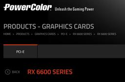 На сайте PowerColor появились разделы для видеокарт Radeon RX 6600 и RX 6600 XT