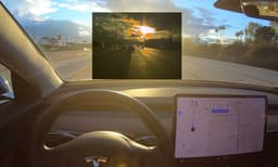 Tesla путает со светофором не только Луну, но и Солнце: опубликовано интересное видео