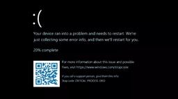 Windows прощается с синим экраном смерти. В Windows 11 он будет чёрным
