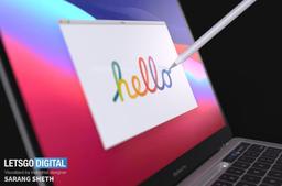 Возможный MacBook Pro со слотом для стилуса вместо сенсорной полоски Touch Bar показали на рендерах