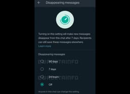 Сообщения в WhatsApp смогут сами удаляться через 90 дней