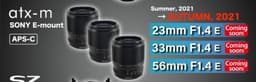 Названа дата анонса трёх объективов Tokina с креплением Sony E