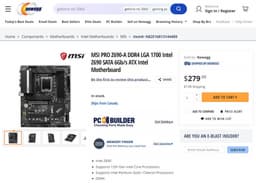 В магазине Newegg замечена системная плата MSI Z690-A Pro