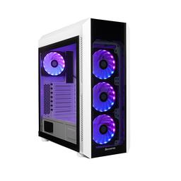 Две стенки корпуса Chieftec Scorpion 3 White Edition изготовлены из закалённого стекла 