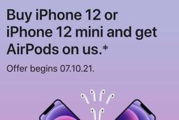 Apple будет дарить наушники AirPods всем покупателям iPhone 12 и iPhone 12 Mini в течение целого месяца в Индии