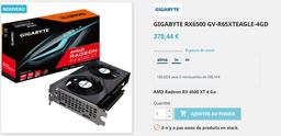 Цены на видеокарты Radeon RX 6500XT во французских магазинах вдвое выше рекомендованных производителем