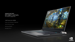 Nvidia представила мобильную видеокарту GeForce RTX 3080 Ti, которая быстрее настольной Titan RTX