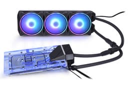 В конструкцию системы жидкостного охлаждения Alphacool Eiswolf 2 для видеокарт Geforce RTX 3090 Founders Edition включен полностью медный радиатор
